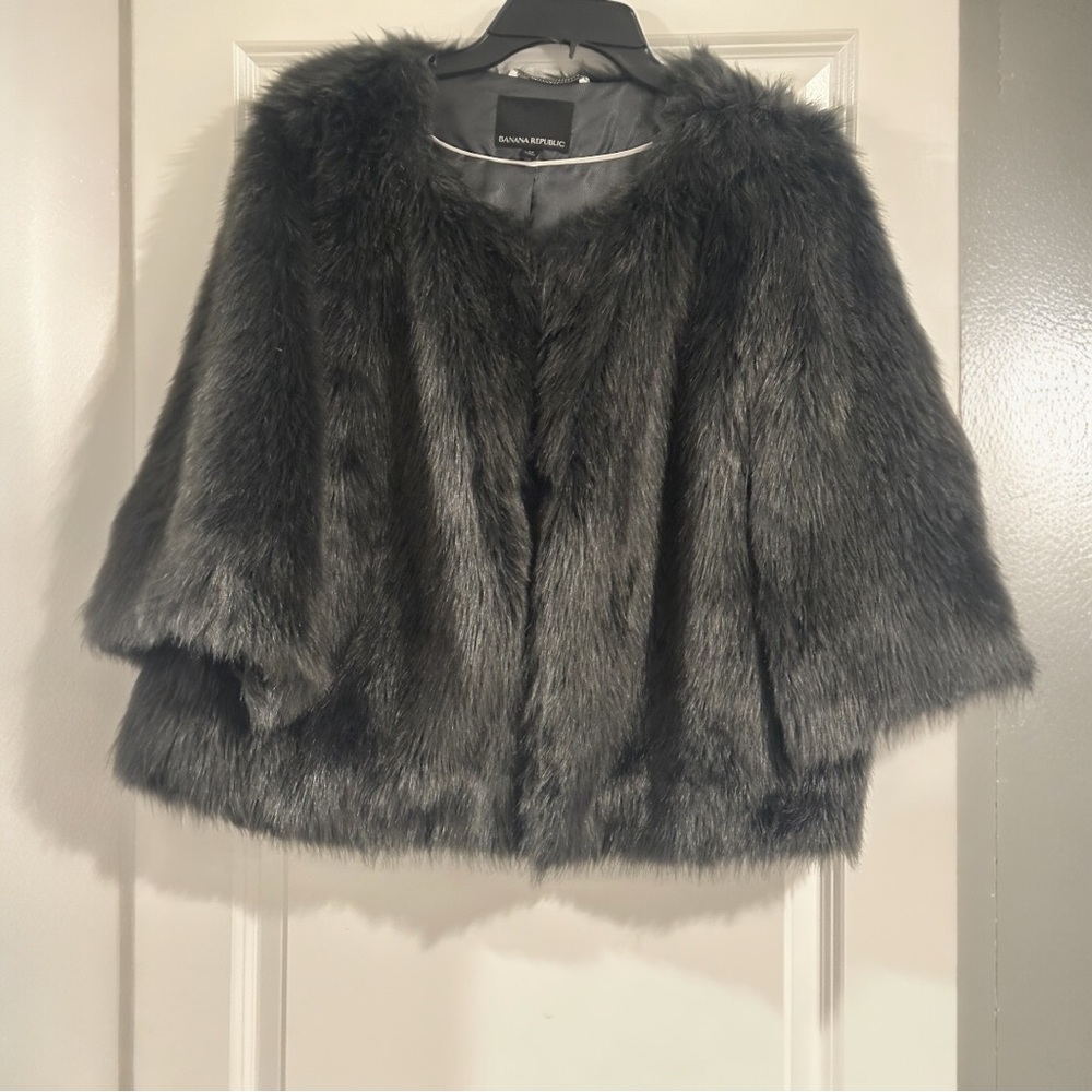 Banana Republic Charcoal Teddy Jacket